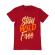 Tricou adler barbat stay wild and free rosu