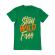 Tricou adler barbat stay wild and free verde mediu