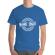 Tricou adler barbat work hard albastru azuriu