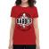 Tricou adler dama professional barber rosu