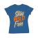 Tricou adler dama stay wild and free albastru azuriu