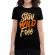 Tricou adler dama stay wild and free negru