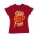 Tricou adler dama stay wild and free rosu