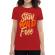 Tricou adler dama stay wild and free rosu