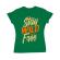 Tricou adler dama stay wild and free verde mediu