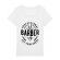 Tricou stanley stella dama professional barber alb