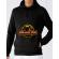 Hoodie barbat cu gluga jurassic pug negru