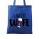 Sacosa din panza i am the wife albastru regal