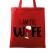 Sacosa din panza i am the wife rosu