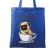 Sacosa din panza its coffee time albastru regal