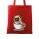 Sacosa din panza its coffee time rosu