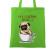 Sacosa din panza its coffee time verde mar