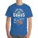Tricou adler barbat born genius albastru azuriu
