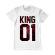 Tricou adler barbat flower king alb