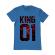 Tricou adler barbat flower king albastru azuriu