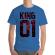 Tricou adler barbat flower king albastru azuriu