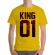 Tricou adler barbat flower king galben