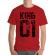 Tricou adler barbat flower king rosu