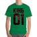 Tricou adler barbat flower king verde mediu