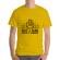 Tricou adler barbat i like this tshirt galben