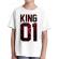 Tricou adler copil flower king alb