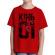Tricou adler copil flower king rosu