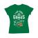 Tricou adler dama born genius verde mediu