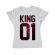 Tricou adler dama flower king alb