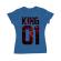 Tricou adler dama flower king albastru azuriu