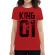 Tricou adler dama flower king rosu