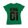 Tricou adler dama flower king verde mediu