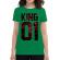 Tricou adler dama flower king verde mediu