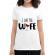 Tricou adler dama i am the wife alb