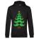 Hoodie barbat cu gluga moustache christmas tree negru