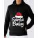 Hoodie barbat cu gluga santa baby negru