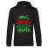 Hoodie barbat cu gluga santas little helper negru