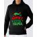 Hoodie barbat cu gluga santas little helper negru