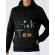 Hoodie barbat cu gluga trick or treat negru