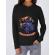 Hoodie dama cu gluga purr halloween negru