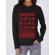 Hoodie dama cu gluga reindeers negru