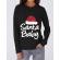 Hoodie dama cu gluga santa baby negru
