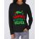 Hoodie dama cu gluga santas little helper negru