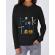 Hoodie dama cu gluga trick or treat negru