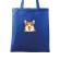 Sacosa din panza corgi in the pocket albastru regal