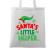 Sacosa din panza santas little helper alb