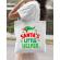 Sacosa din panza santas little helper alb