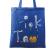 Sacosa din panza trick or treat albastru regal
