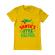 Tricou adler barbat santas little helper galben