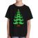 Tricou adler copil moustache christmas tree negru