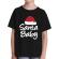 Tricou adler copil santa baby negru